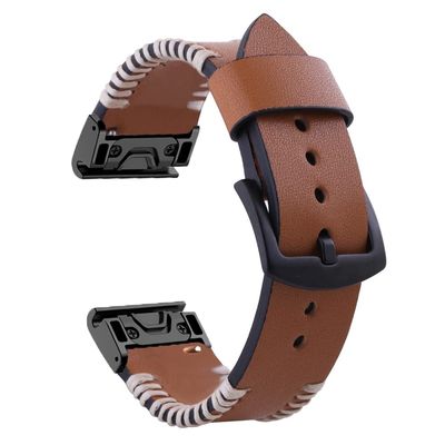 QPDRNC Strap Bracelet For Garmin Fenix 7 7X 5 5X Plus 6 6X Pro 3 3HR Watchbands Band QuickFit Leather Easyfit WristBand Epix/Instinct 2 (Color : N, Size : QuickFit 22mm)