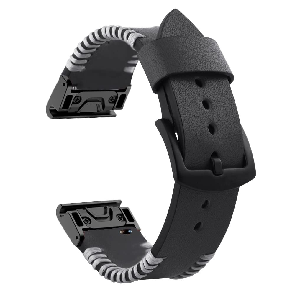 QPDRNC Strap Bracelet For Garmin Fenix 7 7X 5 5X Plus 6 6X Pro 3 3HR Watchbands Band QuickFit Leather Easyfit WristBand Epix/Instinct 2 (Color : Medium, Size : 22mm Fenix 5 6 Pro)