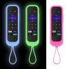 3Pack Remote Controls Cover fits for Westinghouse Roku TV | Onn Roku | TCL Hisense Roku Silicone Protective Controller Sleeve Universal for Roku Remote Cover with Ttracker view 1