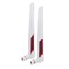 White and Red 10dBi Dual Band Signal Booster Wi-Fi Antennas (2.4GHz/5GHz-5.8GHz) with SMA Male Connector for Wireless Camera, Router, Hotspot - 2 Pack view 1