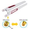 White and Red 10dBi Dual Band Signal Booster Wi-Fi Antennas (2.4GHz/5GHz-5.8GHz) with SMA Male Connector for Wireless Camera, Router, Hotspot - 2 Pack view 3