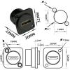 1 RJ45 HDMI USB 2.0 3.0 RCA BNC 3.5 CAT.6 CAT.3 CAT.5E Panel mounting Coupler with Screw Hole Cable, Shielded D-Type-C RJ45 Connector, Female to Female Straight Through XLR Socket view 3
