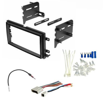 Double DIN Car Stereo Radio Install Dash Kit, Wire Harness, and Antenna Adapter Made for Ford: 2004-2008 F-150 (2004 No Heritage), 2005-2010 Super Duty F-250/350/450/550 -Includes Subwoofer Wire