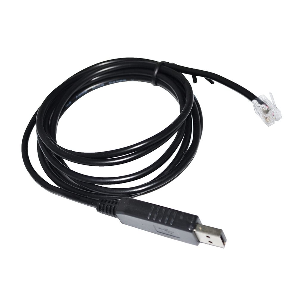 Artemisia FTDI FT232RL CHIP USB to RJ11 RJ12 RS485 Converter Serial Communication Cable for HE GUI Neng Solar MPPT Controller to PC (Size : 1.8m, Color : Black)