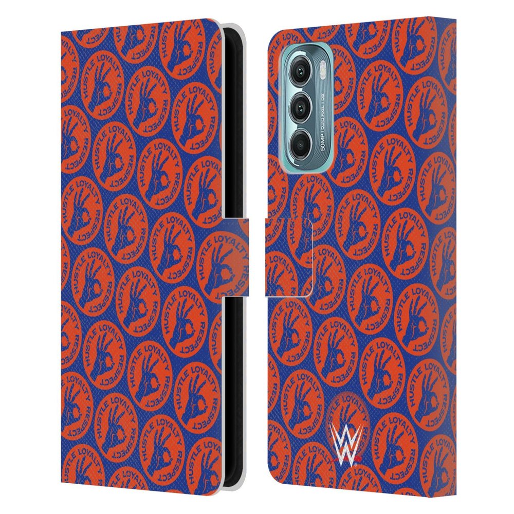 Head Case Designs Officially Licensed WWE Pattern 2017 John Cena Leather Book Wallet Case Cover Compatible with Motorola Moto G Stylus 5G (2022)