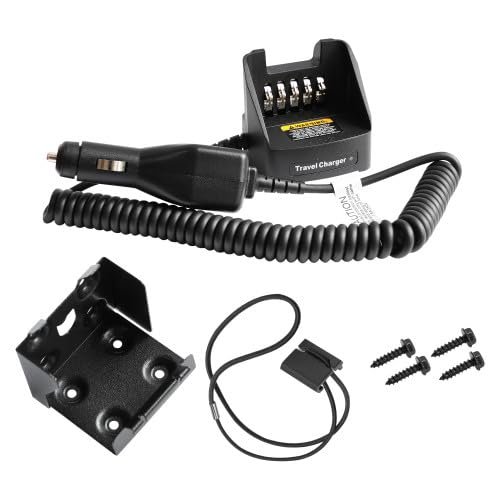 KVC-21 Vehicle Charger Base for Kenwood NX & TK Series Two Way Radios, in-Vehicle Charging Kit Compatible with KNB-33L KNB-47L Batteries