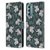 Head Case Designs Officially Licensed Micklyn Le Feuvre Little Laughing Elephants in Turquoise and Grey Wildlife Leather Book Wallet Case Cover Compatible with Motorola Moto G Stylus 5G (2022) view 1