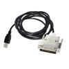 Artemisia RS232 Serial Modem Cable for P/N 68-1247-504 480-7996-00 USB A 2.0 / D-SUB9PIN DB9 Female to D-SUB25PIN DB25 Male Adapter KABLE (Size : 3.6m, Color : USB to DB25) view 1