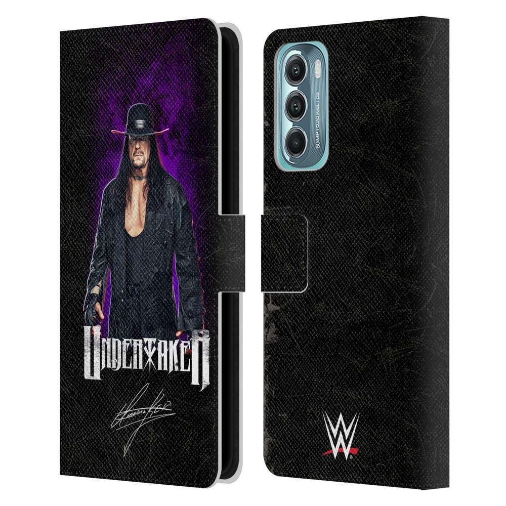 Head Case Designs Officially Licensed WWE Image Undertaker Leather Book Wallet Case Cover Compatible with Motorola Moto G Stylus 5G (2022)
