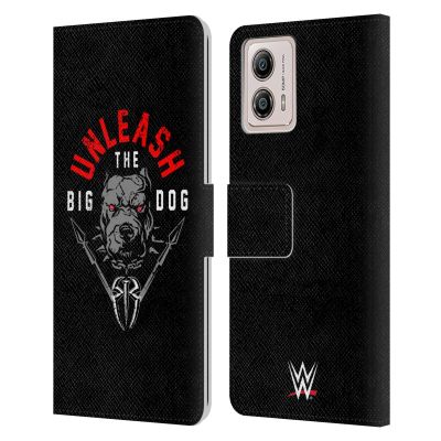 Head Case Designs Officially Licensed WWE Roman Reigns Unleash The Big Dog Superstars 8 Leather Book Wallet Case Cover Compatible with Motorola Moto G53 5G