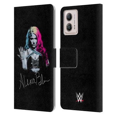 Head Case Designs Officially Licensed WWE Photo and Signature Alexa Bliss Leather Book Wallet Case Cover Compatible with Motorola Moto G53 5G
