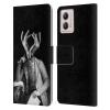 Head Case Designs Officially Licensed LouiJoverArt Sensitive Man Black and White Leather Book Wallet Case Cover Compatible with Motorola Moto G53 5G view 1
