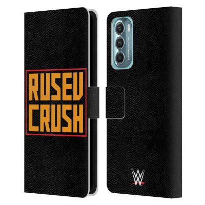Head Case Designs Officially Licensed WWE Logo Rusev Leather Book Wallet Case Cover Compatible with Motorola Moto G Stylus 5G (2022)