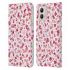 Head Case Designs Officially Licensed Ninola Red Hearts Mix Patterns Leather Book Wallet Case Cover Compatible with Motorola Moto G53 5G view 1
