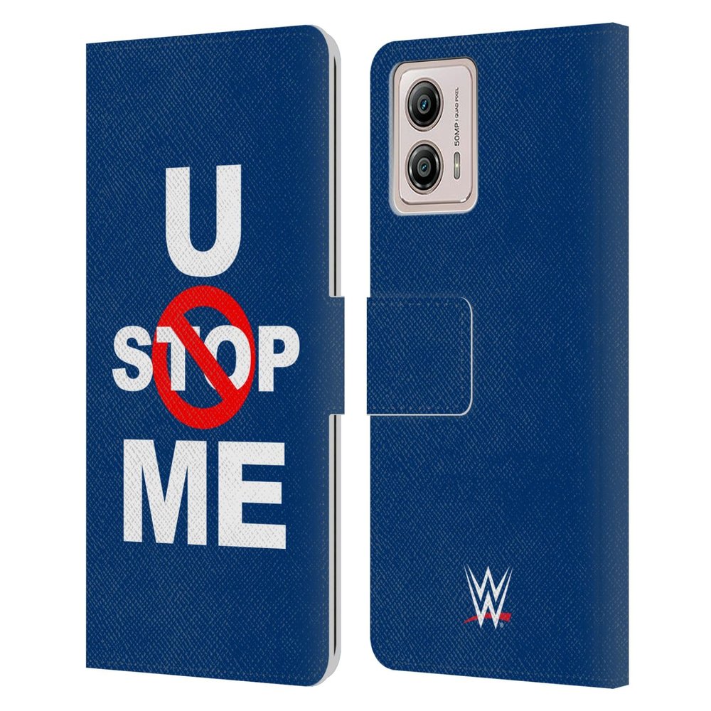 Head Case Designs Officially Licensed WWE John Cena U Can't Stop Me Superstars 9 Leather Book Wallet Case Cover Compatible with Motorola Moto G53 5G