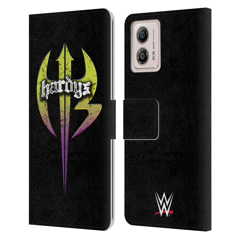 Head Case Designs Officially Licensed WWE Retro The Hardy Boyz Leather Book Wallet Case Cover Compatible with Motorola Moto G53 5G