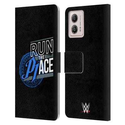 Head Case Designs Officially Licensed WWE AJ Styles Run The Place Superstars 8 Leather Book Wallet Case Cover Compatible with Motorola Moto G53 5G