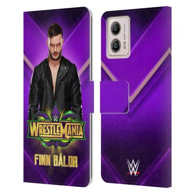 Head Case Designs Officially Licensed WWE Finn Blor Wrestlemania 34 Superstars Leather Book Wallet Case Cover Compatible with Motorola Moto G53 5G
