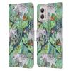 Head Case Designs Officially Licensed Micklyn Le Feuvre Little Elephants On Jungle Adventure Animals Leather Book Wallet Case Cover Compatible with Motorola Moto G53 5G view 1