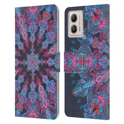 Head Case Designs Officially Licensed Micklyn Le Feuvre Escapism Mandala 3 Leather Book Wallet Case Cover Compatible with Motorola Moto G53 5G