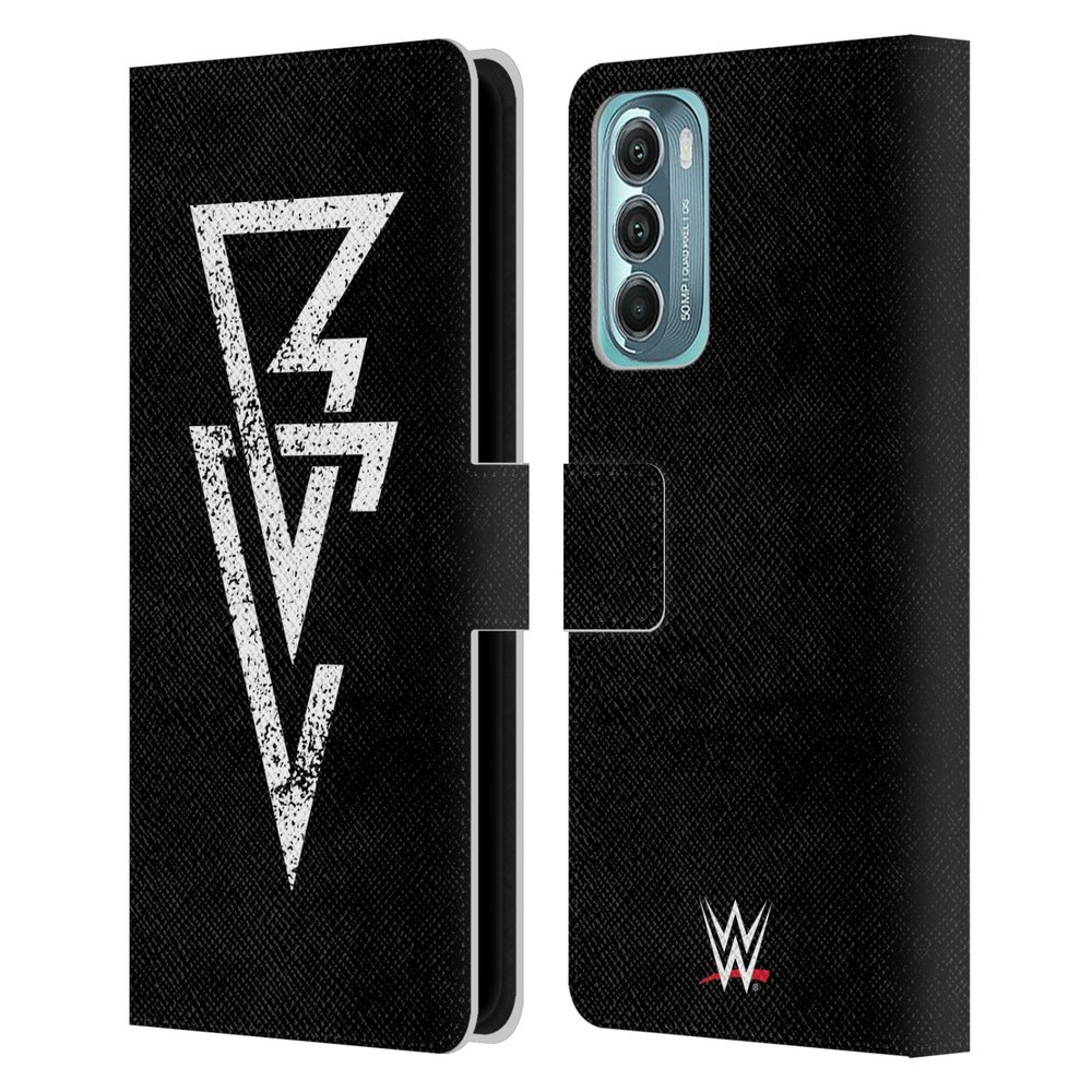 Head Case Designs Officially Licensed WWE Logo Finn Blor Leather Book Wallet Case Cover Compatible with Motorola Moto G Stylus 5G (2022)