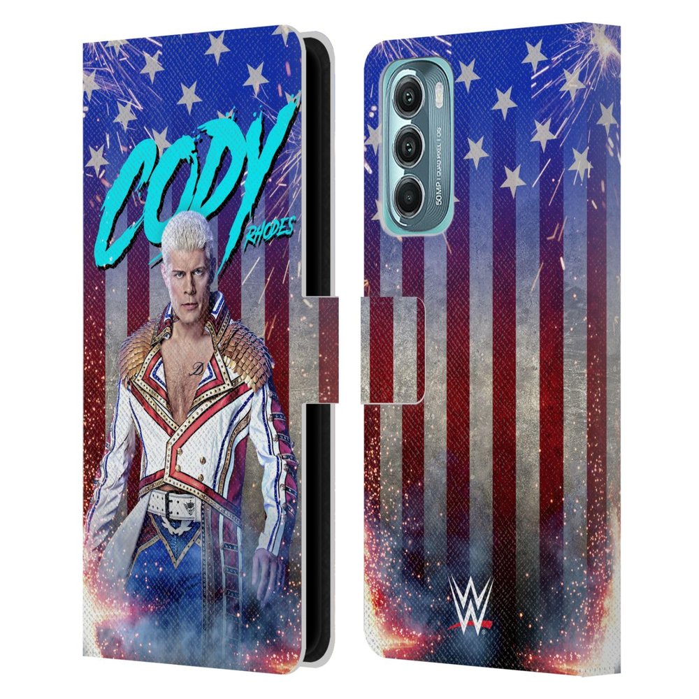 Head Case Designs Officially Licensed WWE Cody Rhodes Cody Rhodes Graphics Leather Book Wallet Case Cover Compatible with Motorola Moto G Stylus 5G (2022)