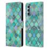 Head Case Designs Officially Licensed Micklyn Le Feuvre Mint Green Moroccan Leather Book Wallet Case Cover Compatible with Motorola Moto G Stylus 5G (2022) view 1