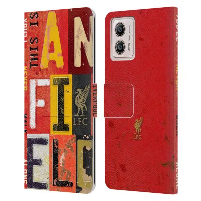 Head Case Designs Officially Licensed Liverpool Football Club Vintage Plate Anfield Liver Bird YNWA Leather Book Wallet Case Cover Compatible with Motorola Moto G53 5G
