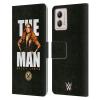 Head Case Designs Officially Licensed WWE Image Becky Lynch The Man Leather Book Wallet Case Cover Compatible with Motorola Moto G53 5G view 1