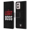 Head Case Designs Officially Licensed WWE The Legit Boss Sasha Banks Leather Book Wallet Case Cover Compatible with Motorola Moto G53 5G view 1