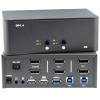 KVM Switch 2 Monitors 2 Computers, 8k Displayport Switch with USB 3.0, Jack, 2 Computers Share a Set of Keyboard, Mouse, Support Windows/Mac/Linux (Dual Monitor) view 1