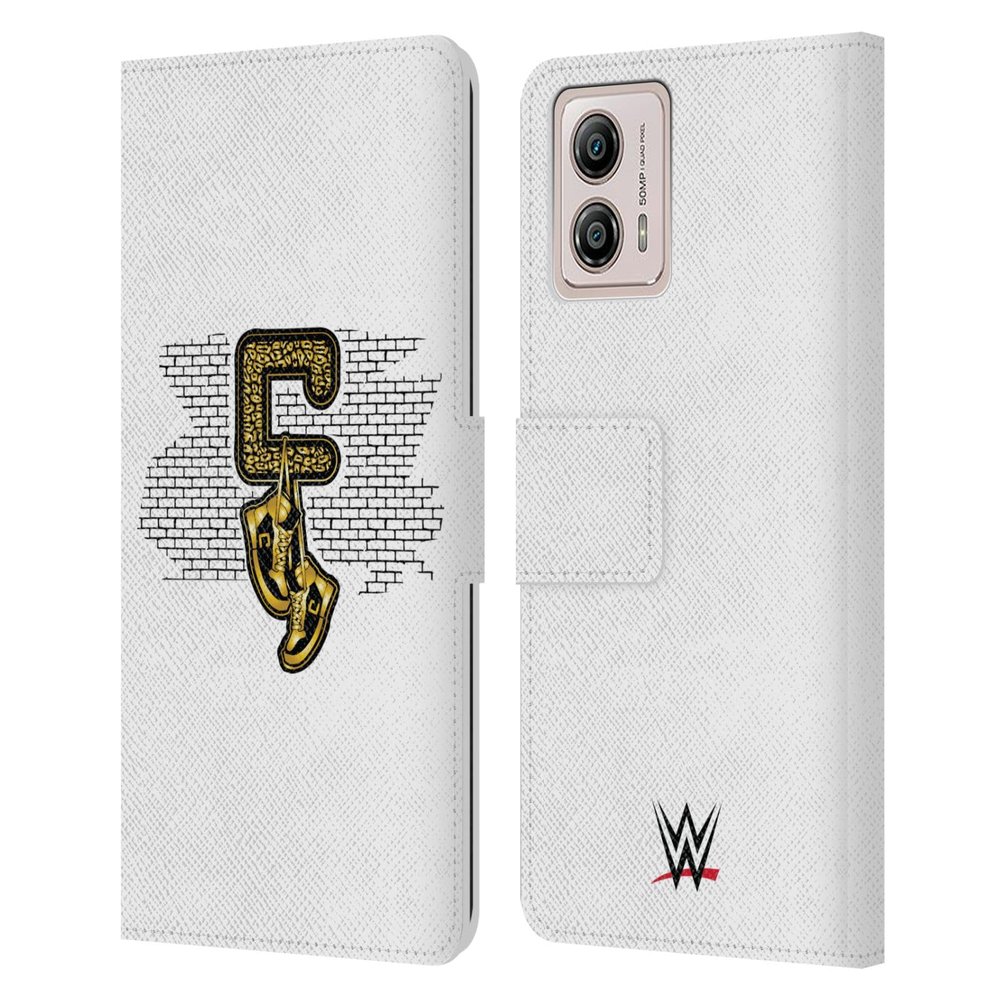 Head Case Designs Officially Licensed WWE Gold Pendant Carmella Leather Book Wallet Case Cover Compatible with Motorola Moto G53 5G