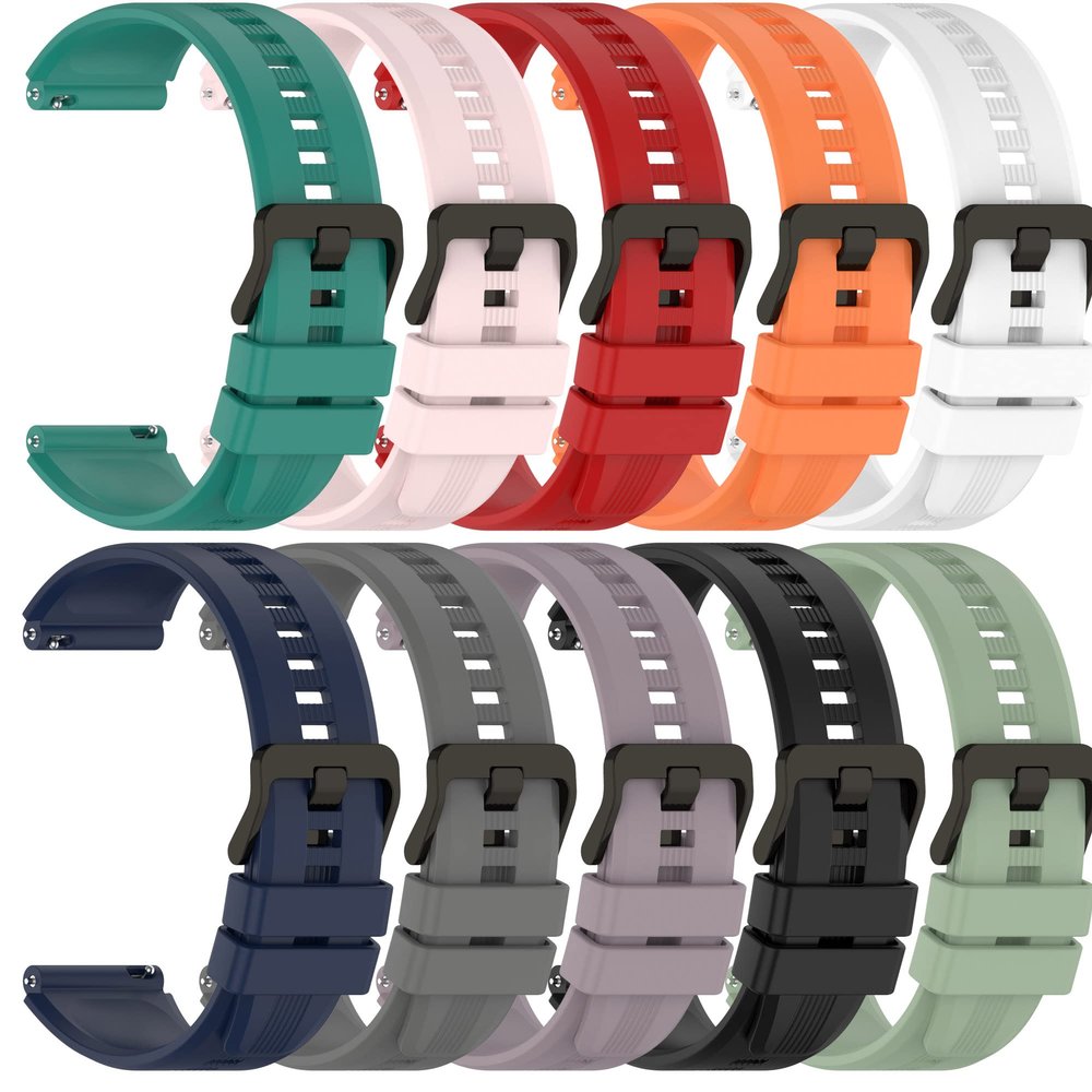 FitTurn 10-Pack Bands for GloryFit T80 T70 T60 T50 Y66 P99 P98/for Desong D09 Smartwatch,22mm Silicone Strap Wristband Replacement Band Accessory for Desong D09 Fitness Wellness Tracker