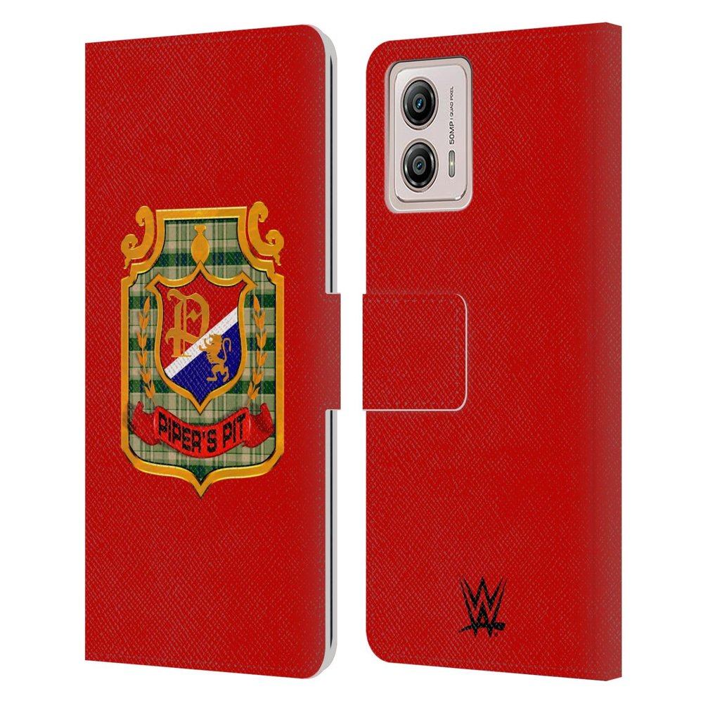 Head Case Designs Officially Licensed WWE Piper's Pit Rowdy Roddy Piper Leather Book Wallet Case Cover Compatible with Motorola Moto G53 5G