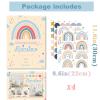 4 Sheets 76 Pcs Bohemian Star Dots Wall Stickers, sacinora DIY Boho Rainbow Wall Decals Removable Vinyl Peel and Stick for Kids Baby Nursery Living Room Bedroom Children's Room Art Decorations view 3