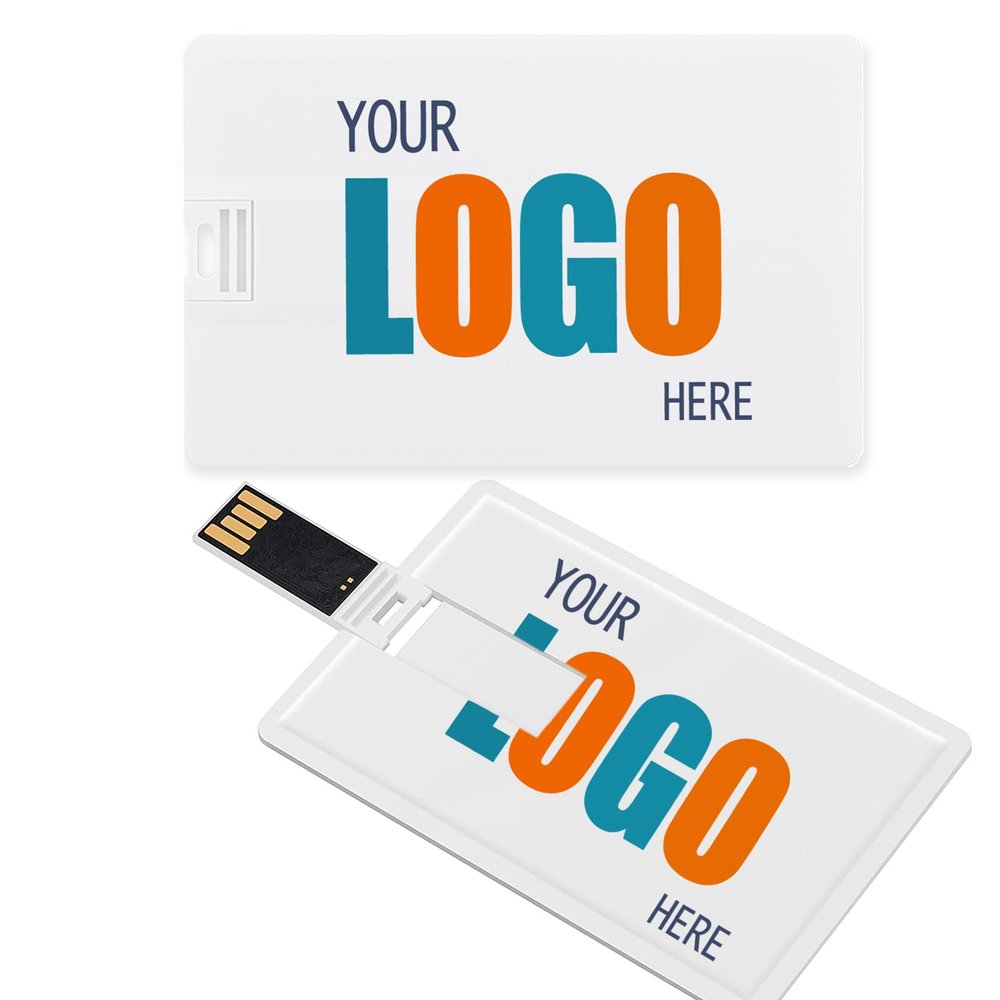 Custom USB Flash Drive 1GB 200 Pack, Credit Card Shaped USB Drives 1 GB Print with Your Logo Customized Thumb Drives as Promotional Favorsd, Branding Made Easy with JBOS Personalized USB Sticks