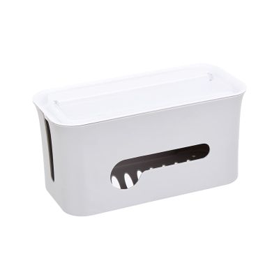 Cable Organizer Box Large Cable Power Plug Storage Box Power Strip Storage Box Safety Tidy Organizer Detachable Desktop Cable Organizer to Hide & Conceal Power Strips Cable Management Box (Color : Gr