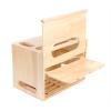 Cable Organizer Box Wooden Power Cable Box Wireless Router Rack Home Office Power Strip Storage Box Double-Layer Cable Management Box, Hide Wires&Power Stripsc Cable Management Box (Size : Rubber woo view 3