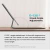 ESSAGER iPad Keyboard Case for iPad Pro 12.9 Inch 6/5/4/3 Gen, iPad Case with Keyboard with Kickstand, Multi-Touch Trackpad, Bluethooth Wireless Keyboard Case for iPad Pro 12.9" (Black) view 3