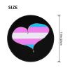 Woyaba Trans transman transwoman Transgender Pride Heart Rainbow Mouse pad Cute,Gaming Mouse pad Small Non-Slip Round Mouse Pads for Wireless Mouse,Laptop,Desk view 2