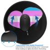 Woyaba Trans transman transwoman Transgender Pride Heart Rainbow Mouse pad Cute,Gaming Mouse pad Small Non-Slip Round Mouse Pads for Wireless Mouse,Laptop,Desk view 3