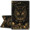 Case for Kindle Fire 7 Tablet (9th/7th/5th Gen), Premium PU Soft Leather Cover Slim Shell Folio Stand for Smart Kindle Fire 7 Tablet Case Released in 2019/2017/2015, Witch Moon Cat view 1
