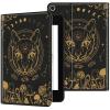 Case for Kindle Fire 7 Tablet (9th/7th/5th Gen), Premium PU Soft Leather Cover Slim Shell Folio Stand for Smart Kindle Fire 7 Tablet Case Released in 2019/2017/2015, Witch Moon Cat view 2