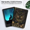Case for Kindle Fire 7 Tablet (9th/7th/5th Gen), Premium PU Soft Leather Cover Slim Shell Folio Stand for Smart Kindle Fire 7 Tablet Case Released in 2019/2017/2015, Witch Moon Cat view 3