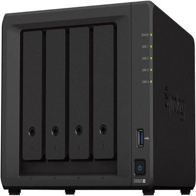 Synology DiskStation DS923+ 4-Bay NAS Enclosure Server | AMD Ryzen R1600 Dual-Core up to 3.1 GHz | 8GB DDR4 RAM | NO HDD Installed | 256GB M.2 NVMe SSD