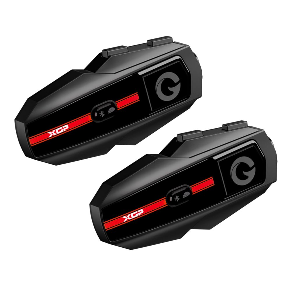 XGP Motorcycle Helmet Bluetooth Headset Intercom Communication Systems, 2 Riders Music Sharing/IP67 Waterproof/Audio Muiltitasking, Fit for ATV/Snowmobile, 2 Pack