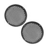 Unifizz 2pcs 5'' Plastic Audio Speaker Cover Mesh Subwoofer Grill Horn Guard Decorative Circle Grille Protector Black for Auto Car