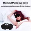 Sleep Headphones, Bluetooth Sleep Mask 3D Eye Mask with HD Stereo Speakers, Music Sleeping Headphones Headband for Women Men (Black) view 3