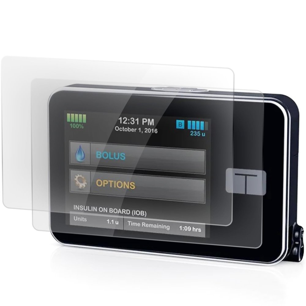 Omoojee 2 Pack Flexible Glass Screen Protector, Compatible with Tandem tSlim X2 and tFlex, Anti-Scratch Anti-Fingerprint