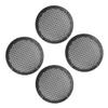 Unifizz 4pcs 6'' Plastic Audio Speaker Cover Mesh Subwoofer Grill Horn Guard Decorative Circle Grille Protector Black for Auto Car view 1